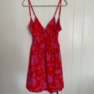 Cupshe Red and Pink Floral Mini Dress
